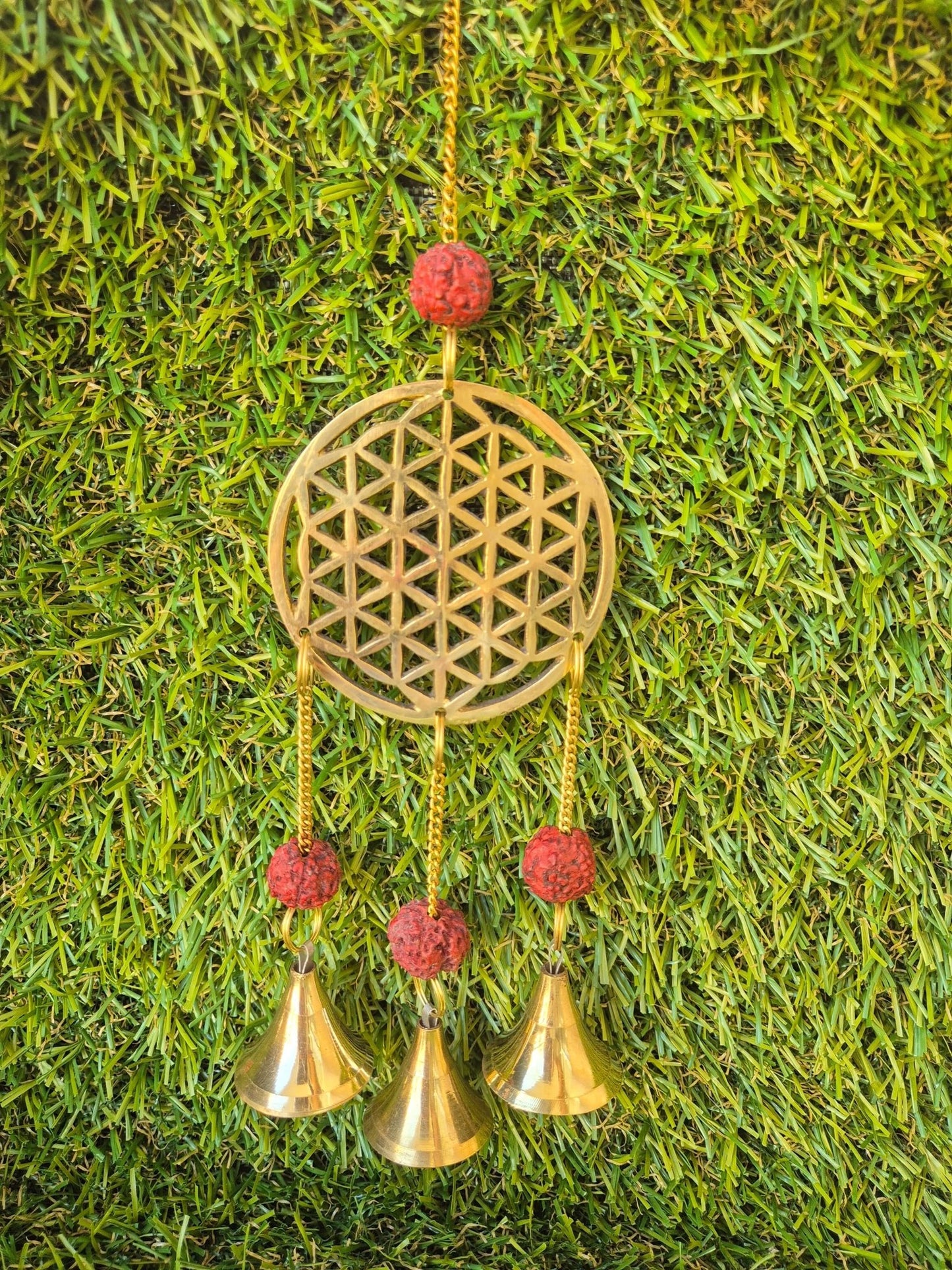 Carrillón de Viento Flor de la Vida con Rudraksha - Protección, Armonía y Energía Sagrada Tienda esotérica Málaga - La Tienda de Tata Magic: tienda Esotérica en Málaga
