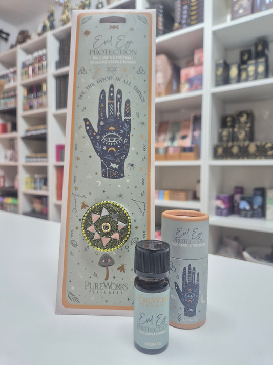 Pack Evil Eye-Incienso + Aceite Pureworks / Protección Mal de Ojo