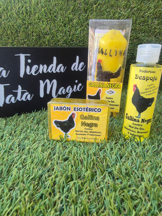 kit Gallina Negra -Protección Total y Despojo contra Mal de Ojo, Envidias y Magia Negra