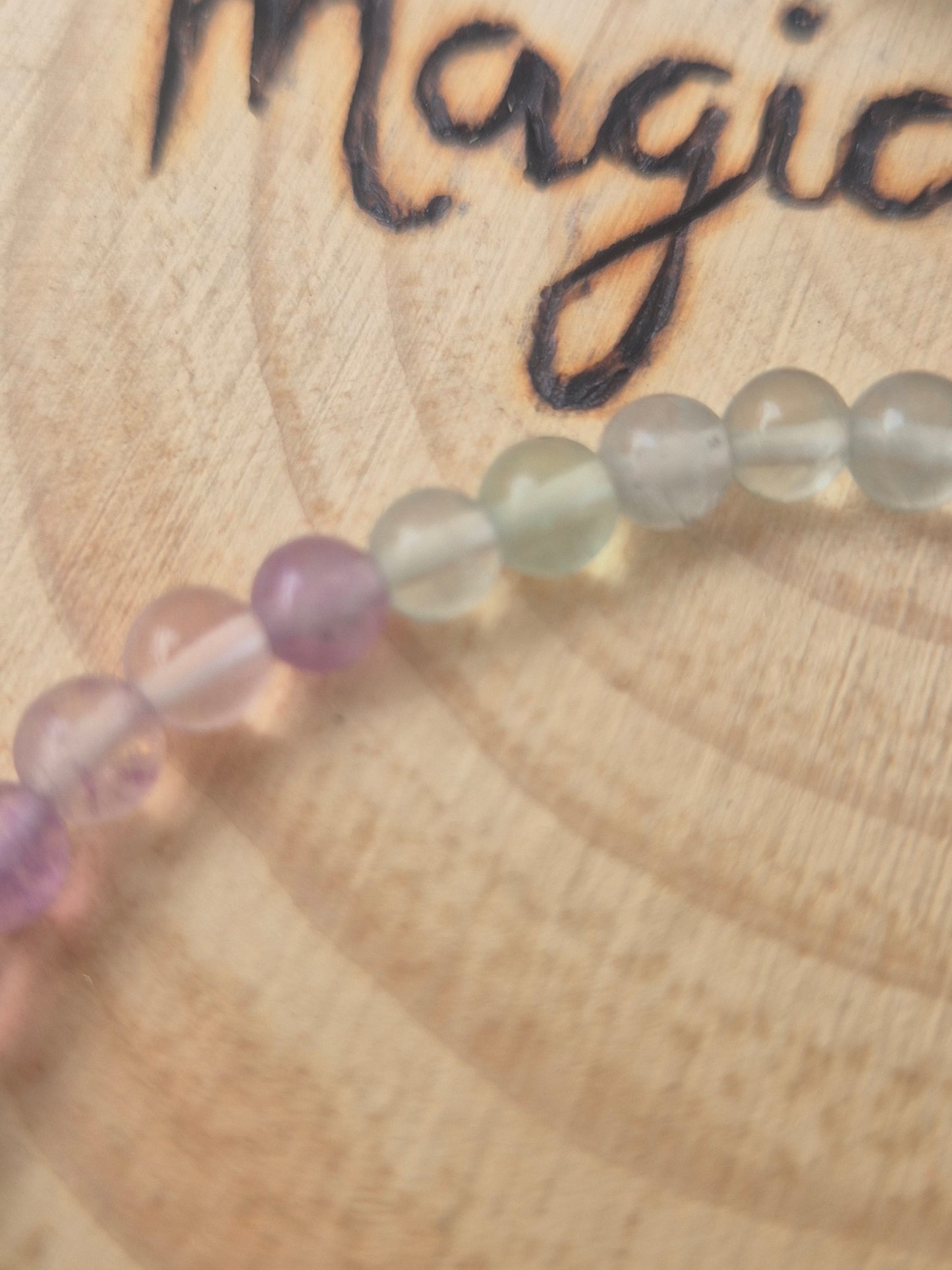 Pulsera de Fluorita 4mm - Claridad mental, Protección y Equilibrio espiritual
