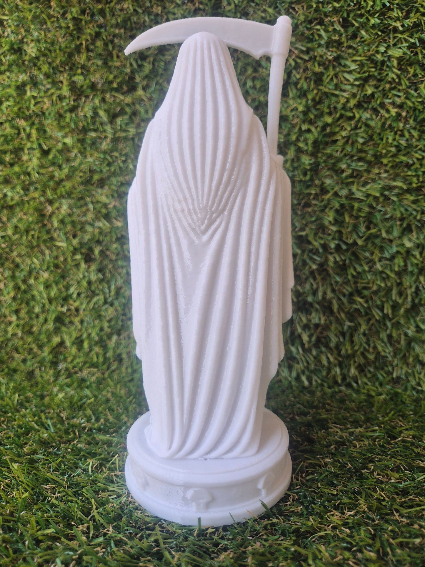 Santa Muerte Blanca Con Carga 20cm- Limpieza Energética y Protección