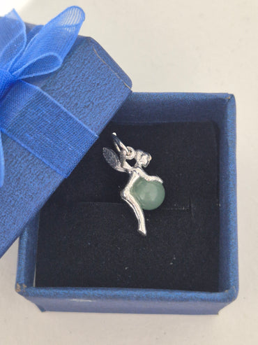 Colgante Hada Aventurina Plata 925 (Sin Cadena)