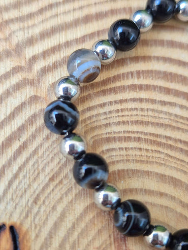Pulsera sulemani hakik acero 6mm (Unisex) JoyeriamineralespulserasTienda esotérica Málaga - La Tienda de Tata Magic: tienda Esotérica en Málaga