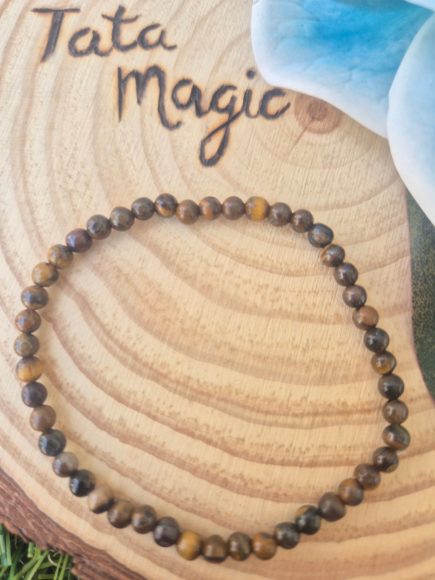 Pulsera Ojo de Tigre 4mm - Protección, Energía y Confianza
