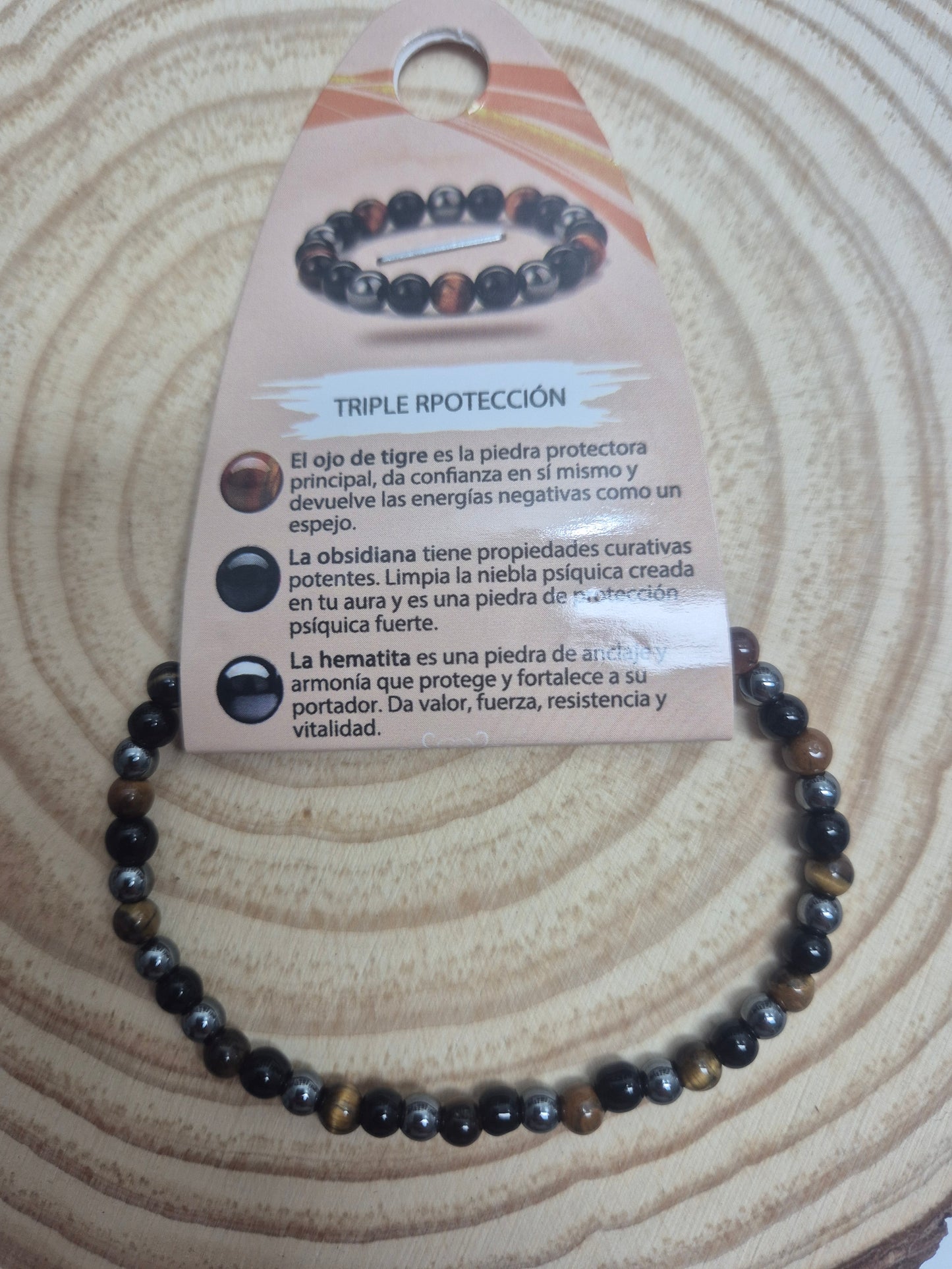 Pulsera Triple Protección (4mm)