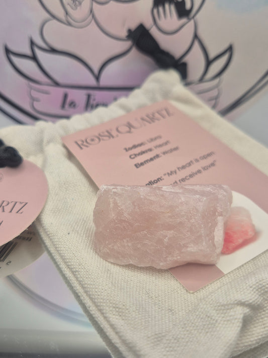 Cuarzo Rosa con Bolsita