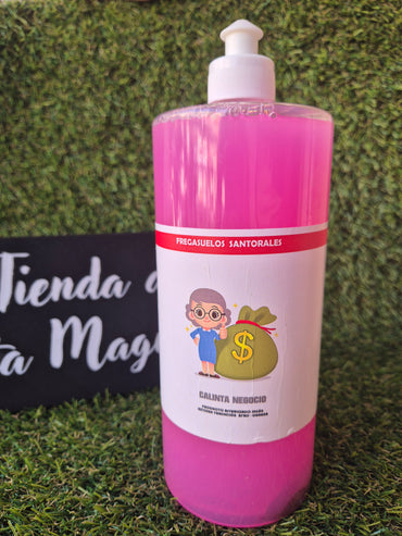 Friegasuelos Santorales Calienta Negocio 1 Litro con Hierba - Activa Ventas y Prosperidad Ritualizado según Tradición Afro Cubana