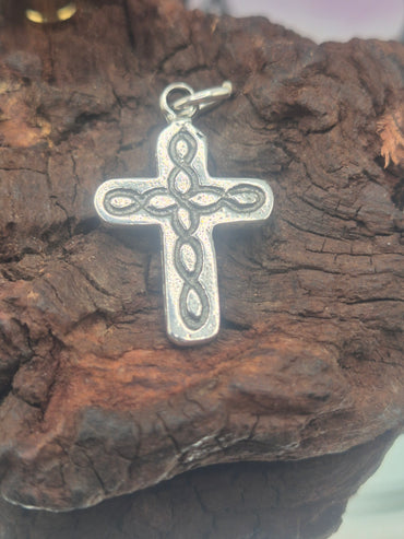 Cruz Atlante Plata 925 consagrado