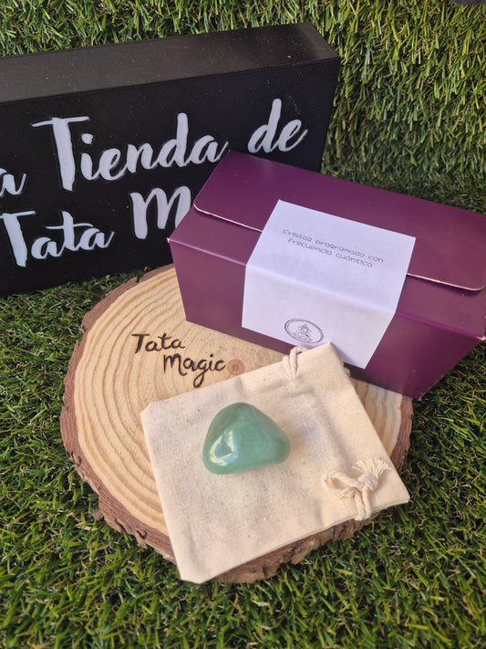 Cristal Programado con Activación Cuántica - Sanación, Protección y Expansión Energética - Cuarzo Verde