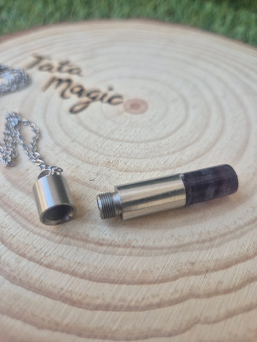 Colgante de Manifestación con Fluorita y Mensaje de la Kabbalah- Claridad y Protección Unisex