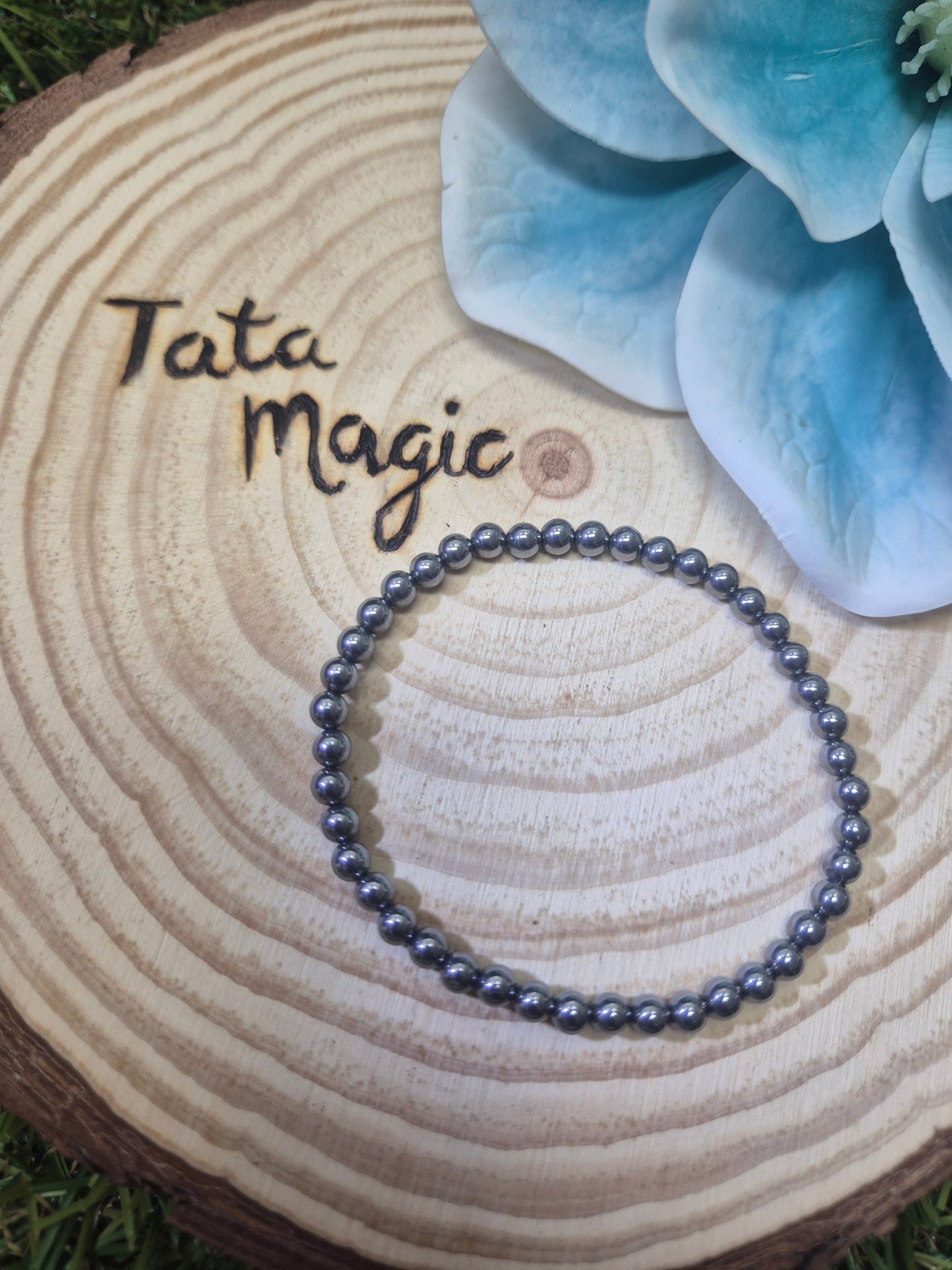 Pulsera Terahercio 4mm- Protección cuántica, vitalidad y energía antiirradiación