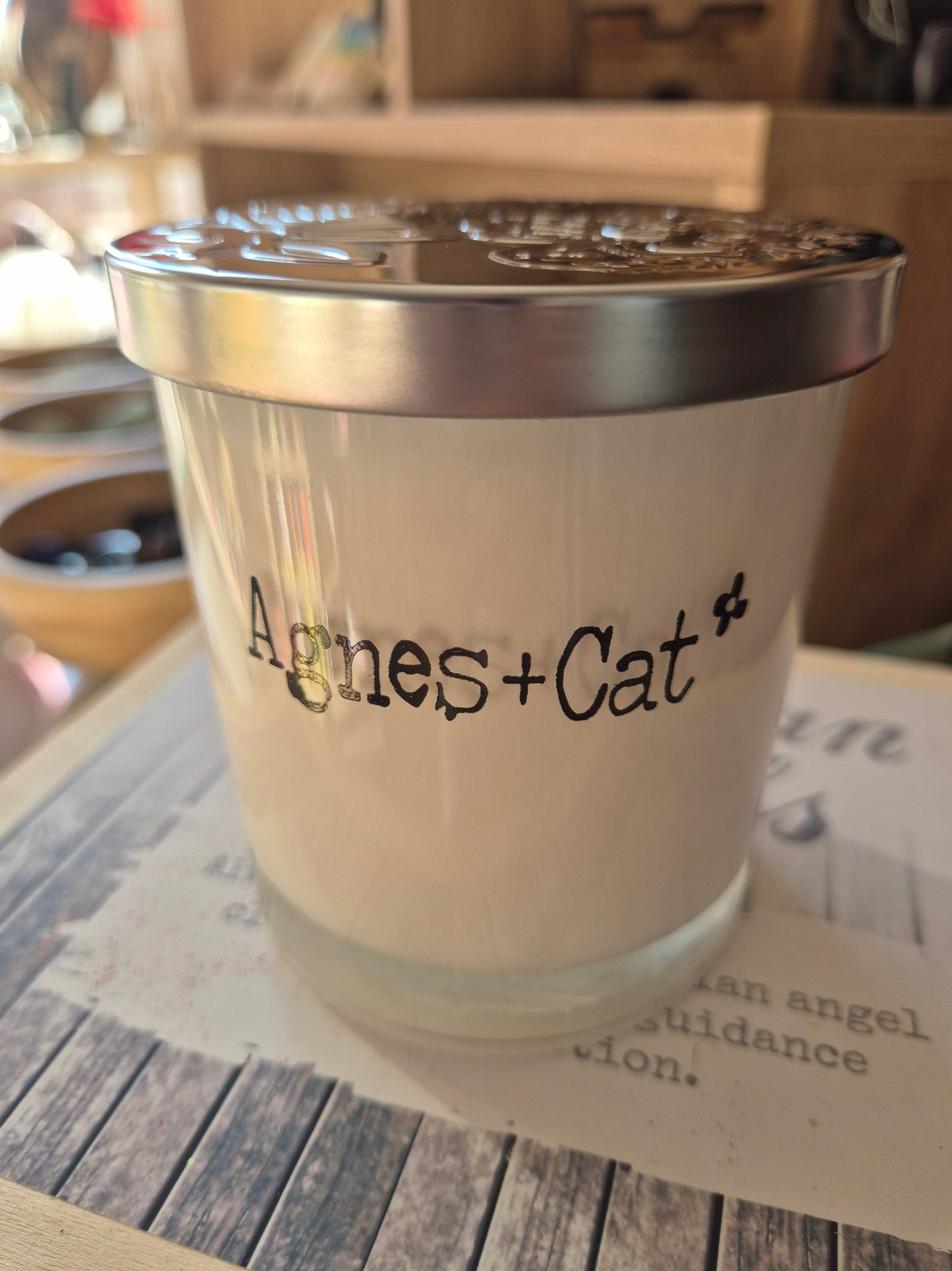 Vela cristal Agnes+cat