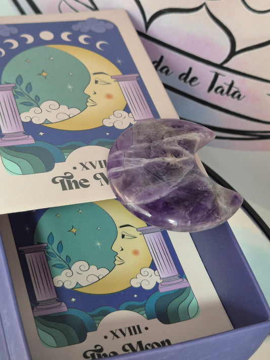 Mineral Amatista Luna Caja