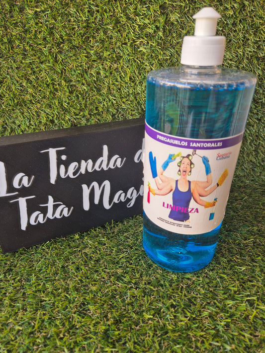 Friegasuelos Santorales Limpieza 1 Litro con Hierbas - Purificación Energética y Protección del Hogar Ritualizado según la Tradición Afro Cubana