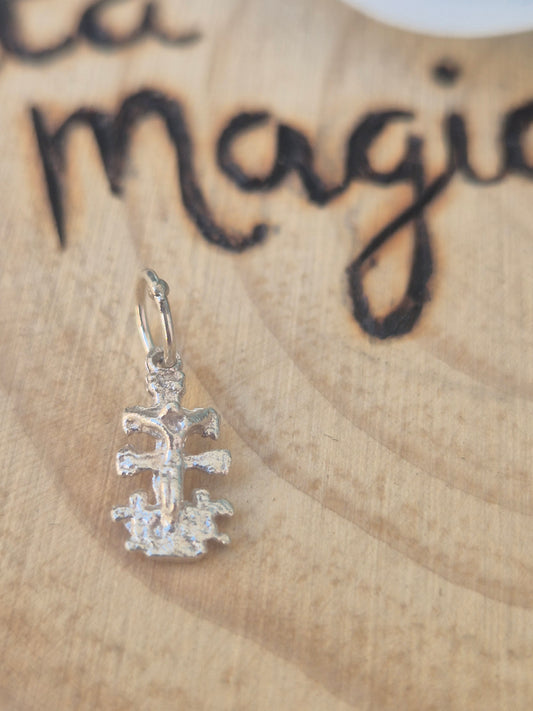 Colgante Cruz de Caravaca Mini Plata - Consagrada para protección y Fe divina