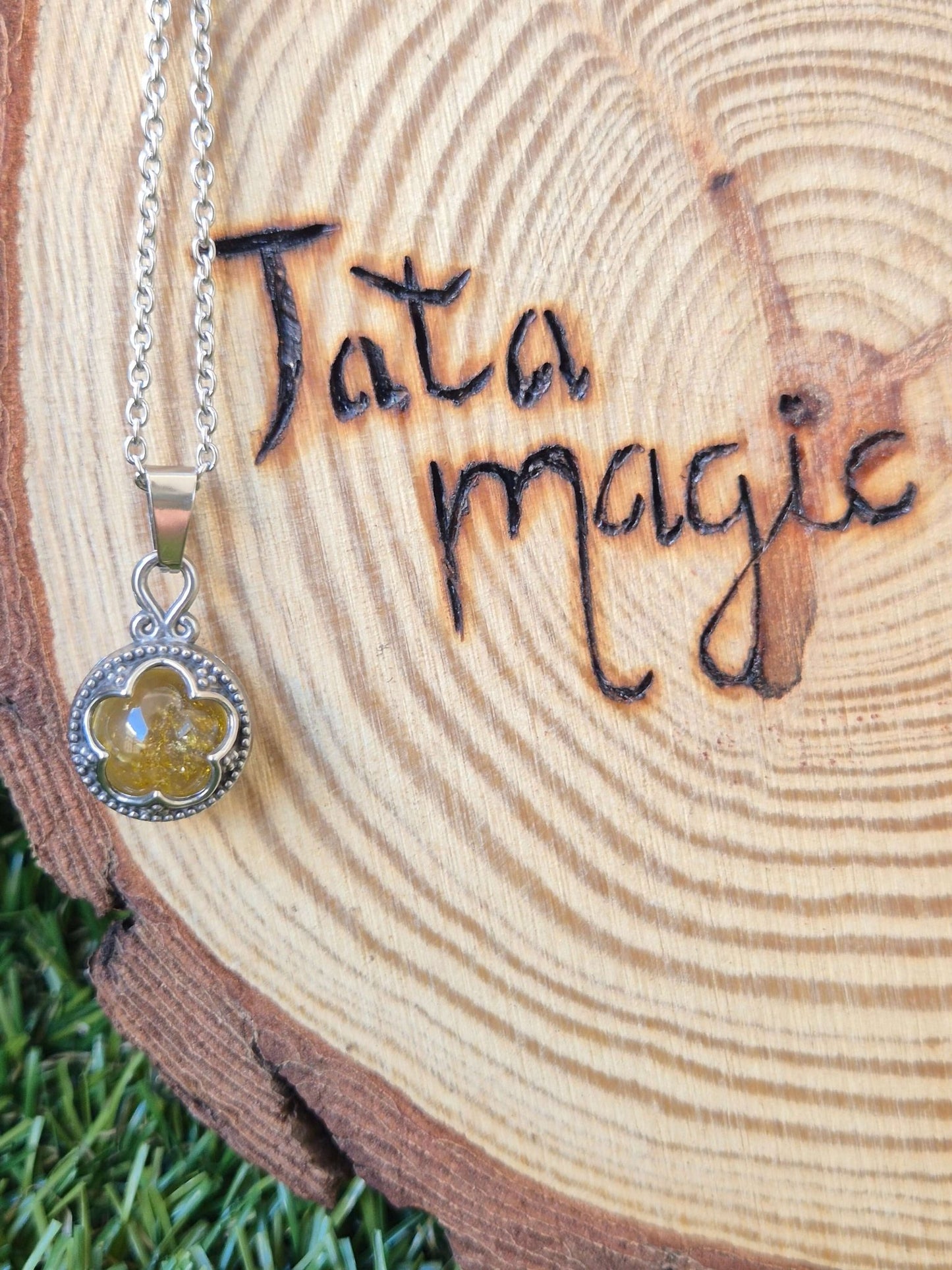 Colgante gotland citrino acero consagrado abundancia Tienda esotérica Málaga - La Tienda de Tata Magic: tienda Esotérica en Málaga