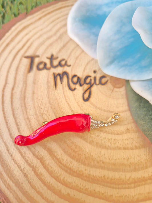 Alfiler Guindilla Roja de Protección - Amuleto Contra Envidias y Mal de Ojo