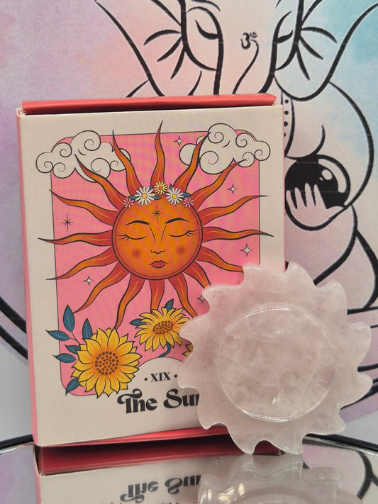 Mineral Cuarzo Rosa Sol Caja