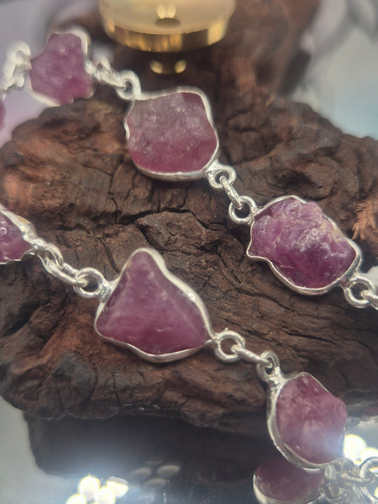 Pulsera Plata 925 Rubi