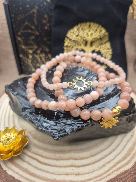 Pack Artemisa 3 pulseras piedra sol para abrir caminos