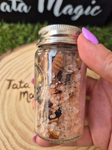 Sal Rosa del Himalaya con Canela, Naranja y Escaramujo – Limpieza y Abundancia Tienda esotérica Málaga - La Tienda de Tata Magic: tienda Esotérica en Málaga