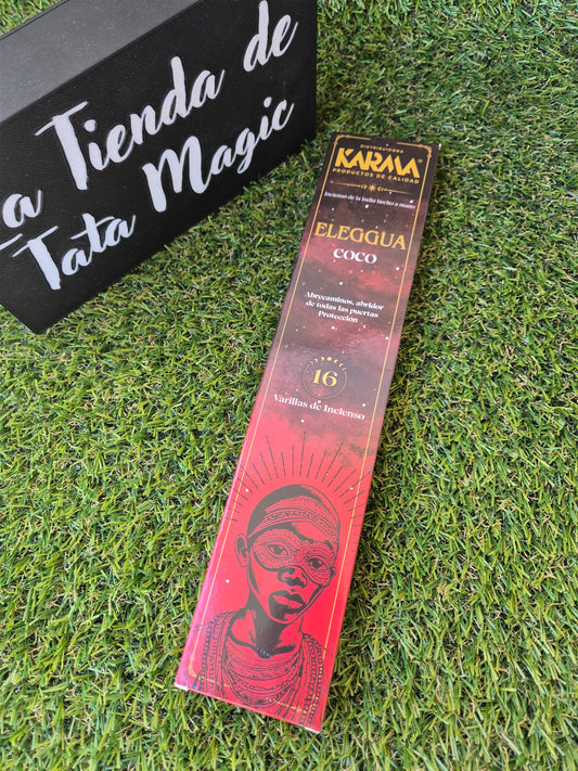 Incienso Extra Largo Elegguá Coco de Karma - Purificación y Apertura de Caminos