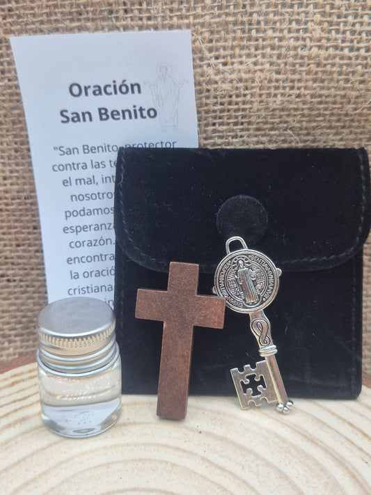 Kit de protección San Benito - Consagrado 11 Julio, Bendición y Defensa Espiritual