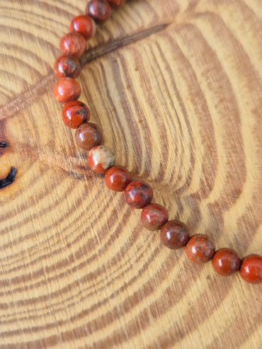 Pulsera de Jaspe Rojo 4mm - Fuerza Vital, Enraizamiento y Protección JoyeriamineralespulserasTienda esotérica Málaga - La Tienda de Tata Magic: tienda Esotérica en Málaga
