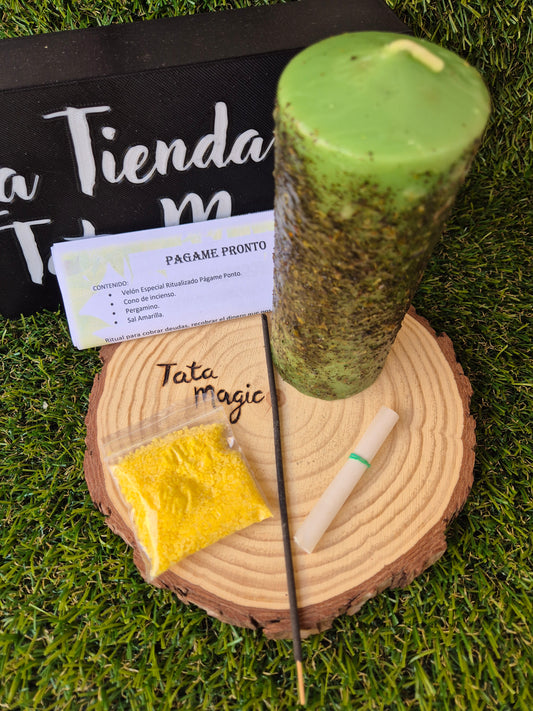 Velón Págame Pronto de 7 Llaves - Ritual para Cobros de Deudas, Justicias Económica y Recuperar Dinero