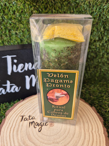 Velón Págame Pronto de 7 Llaves - Ritual para Cobros de Deudas, Justicias Económica y Recuperar Dinero