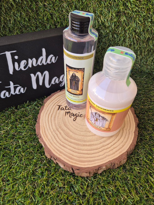 Pack Colonia + Baño Santa Muerte - Santería Cubana para Protección, Justicia y Limpieza Energética Ritualizado según la Tradición Afro Cubana