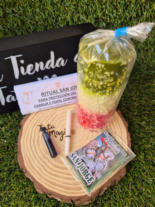 Velón San Jorge de 7 Llaves - Ritual de Protección y Defensa del Hogar, Familia e Hijos