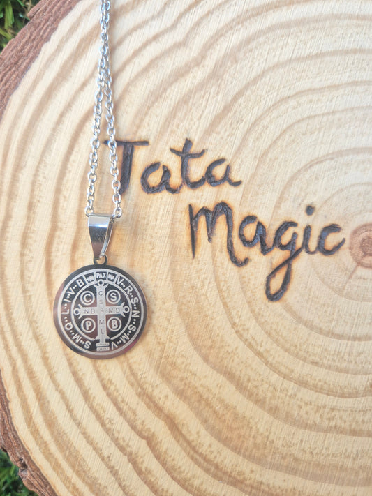 Colgante San Benito Pequeño - Plateado