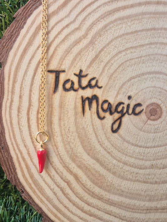 Colgante Cornicello Italiano Consagrado - Amuleto de Protección, Buena Suerte y Contra Mal de Ojo