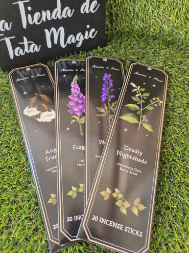 Pack Ritual de 4 Inciensos "Hierbas Venenosas" - Magia, Protección y Purificación