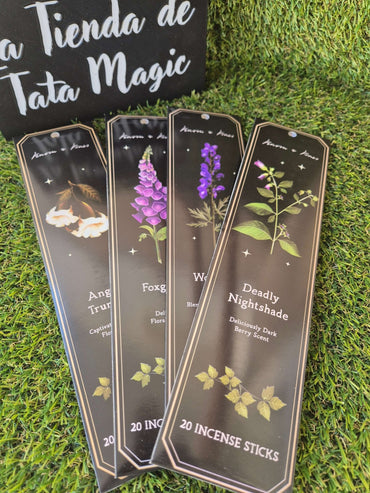 Pack Ritual de 4 Inciensos "Hierbas Venenosas" - Magia, Protección y Purificación Tienda esotérica Málaga - La Tienda de Tata Magic: tienda Esotérica en Málaga