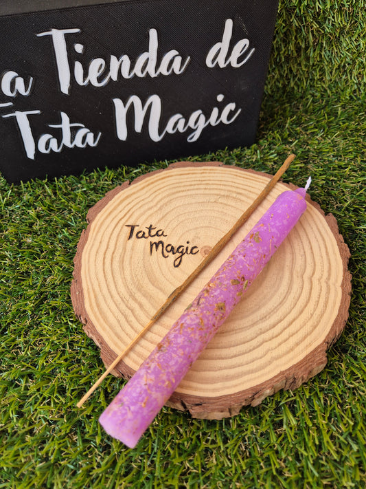 Vela Slow Down con incienso + instrucciones