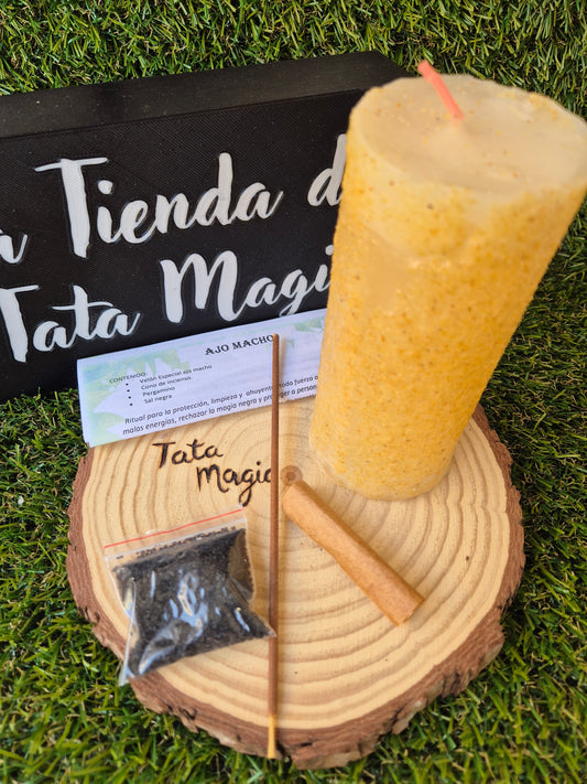 Velón Ajo Macho de 7 Llaves - Protección, Limpieza y Apertura de Caminos