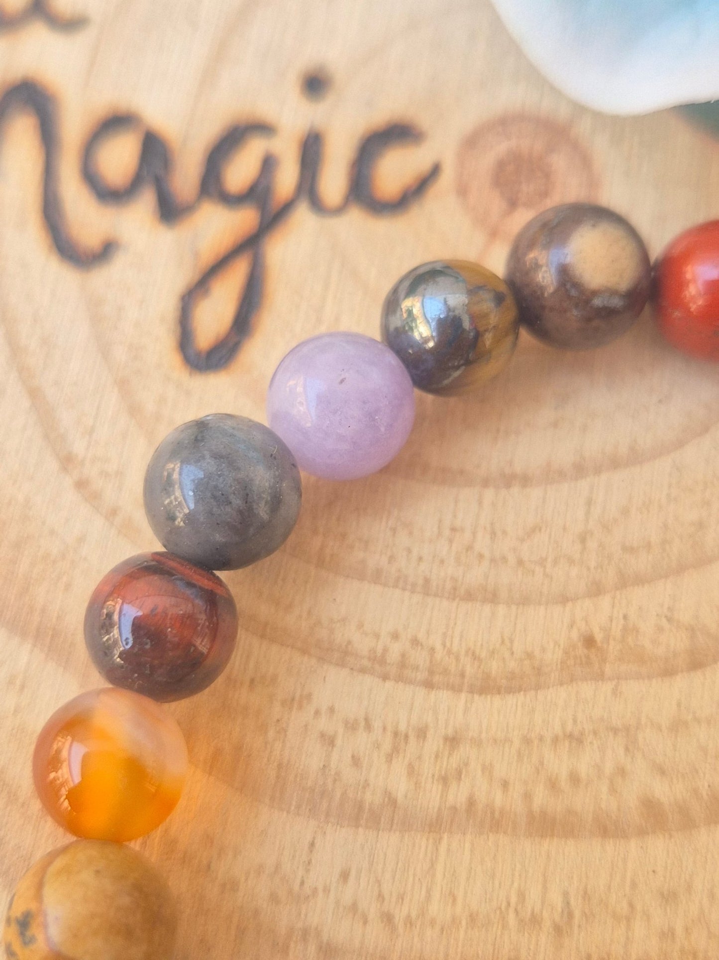 Pulsera Armonía Cósmica 8 mm - Equilibrio y Conexión Espiritual JoyeriamineralespulserasTienda esotérica Málaga - La Tienda de Tata Magic: tienda Esotérica en Málaga