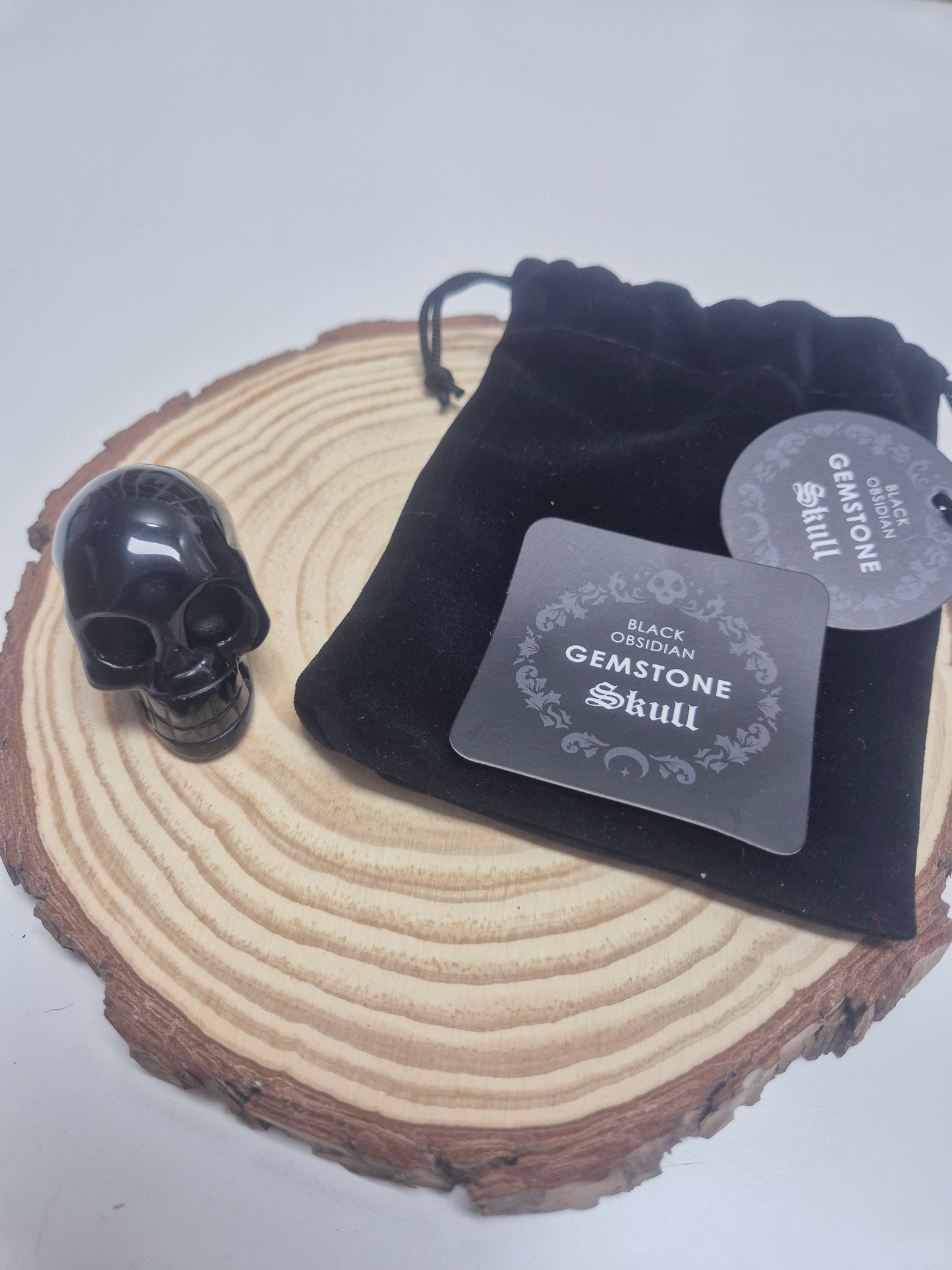 Calavera Obsidiana negra- protección, poder y conexión con el inframundo