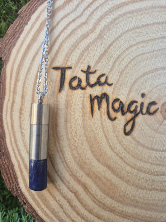 Colgante de Manifestación con Lapislázuli y Mensaje de la Kabbalah- Claridad e Intuición Unisex