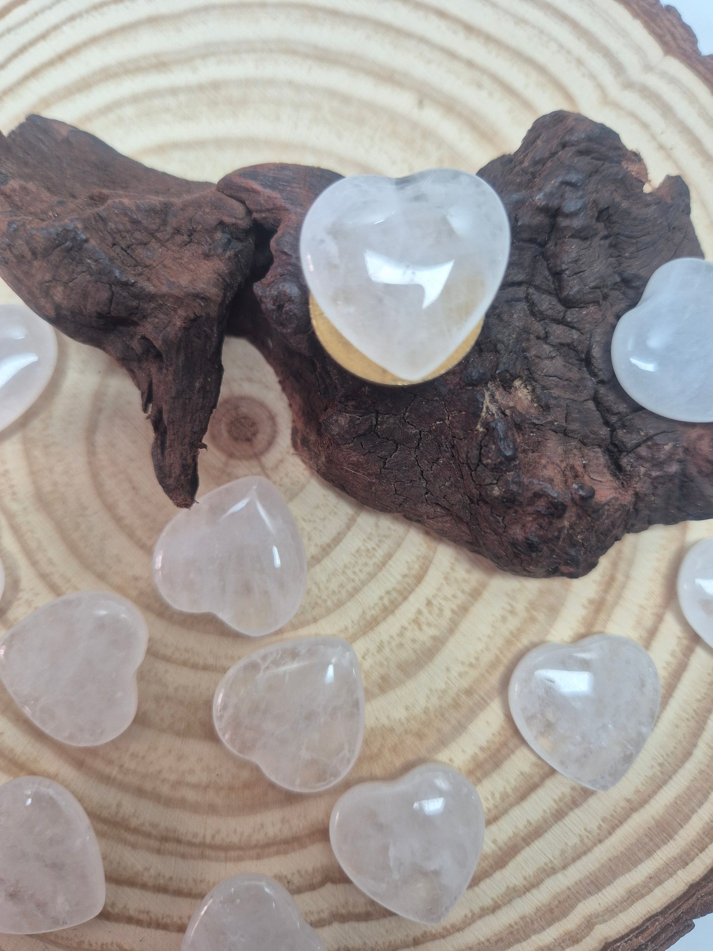 Corazón Sanador Cuarzo Blanco-Luz, paz interior y renovación energética(unidad)