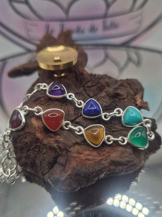 Pulsera Plata 925 7 Chackras