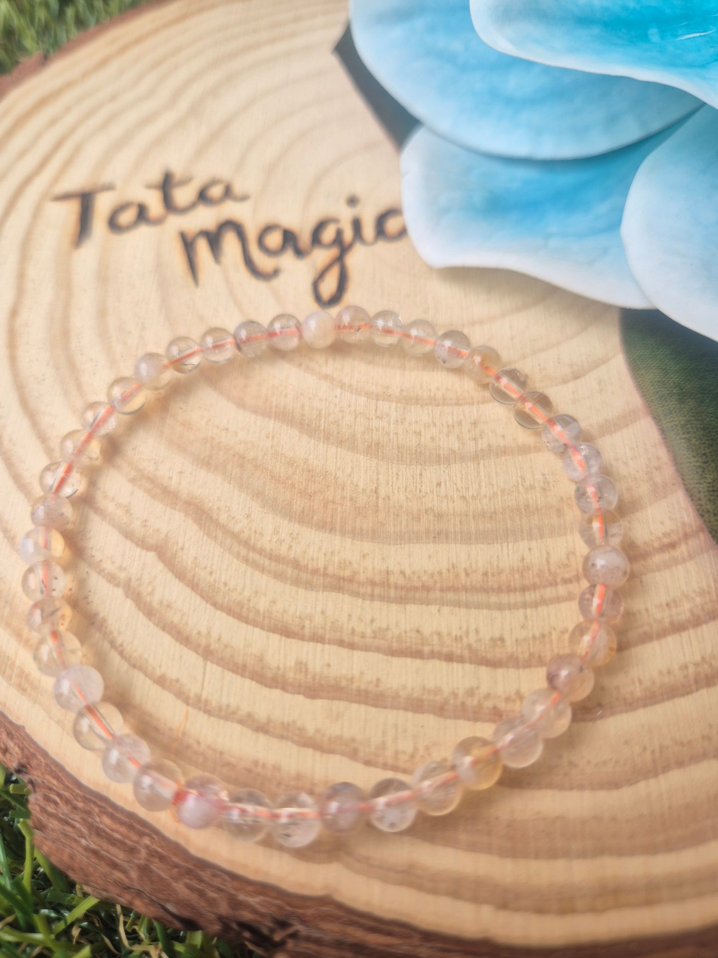 Pulsera de Citrino 4mm - Alegría, Energía y Abundancia