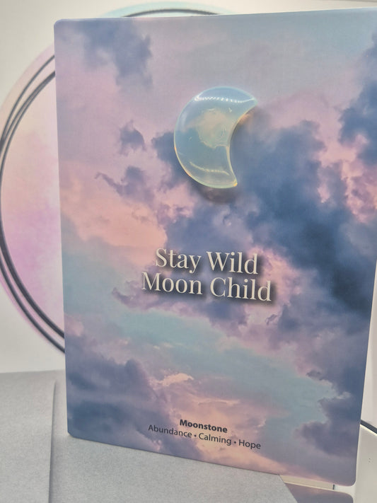 Tarjeta de felicitación Luna Ópalo