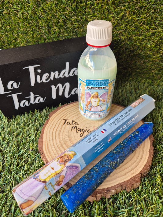 Pack San Miguel Arcángel - Protección, Limpieza y Corte con baño, vela e incienso