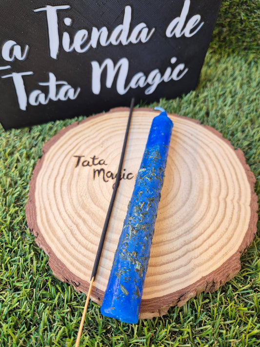 Vela Herbórea San Miguel Arcángel Ritualizada - Protección y Limpieza Energética