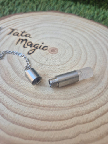 Colgante de Manifestación con Cuarzo Blanco y Mensaje de la Kabbalah - Pureza y Protección Unisex Tienda esotérica Málaga - La Tienda de Tata Magic: tienda Esotérica en Málaga