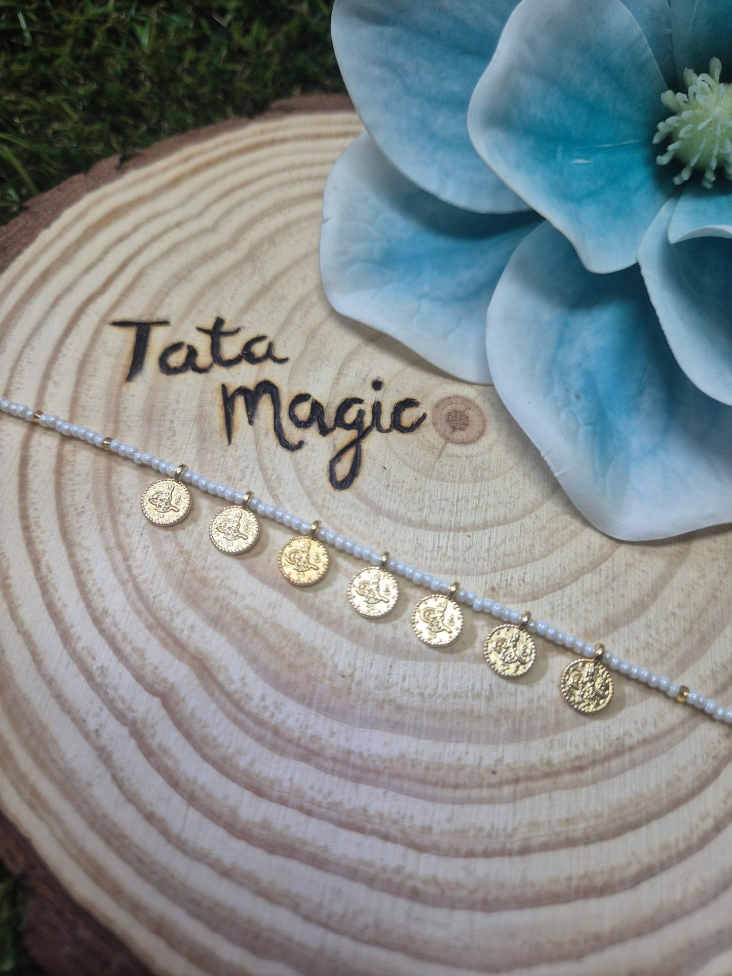 Pulsera Turca de la Abundancia - Monedas de Riqueza, suerte y flujo económico Tienda esotérica Málaga - La Tienda de Tata Magic: tienda Esotérica en Málaga