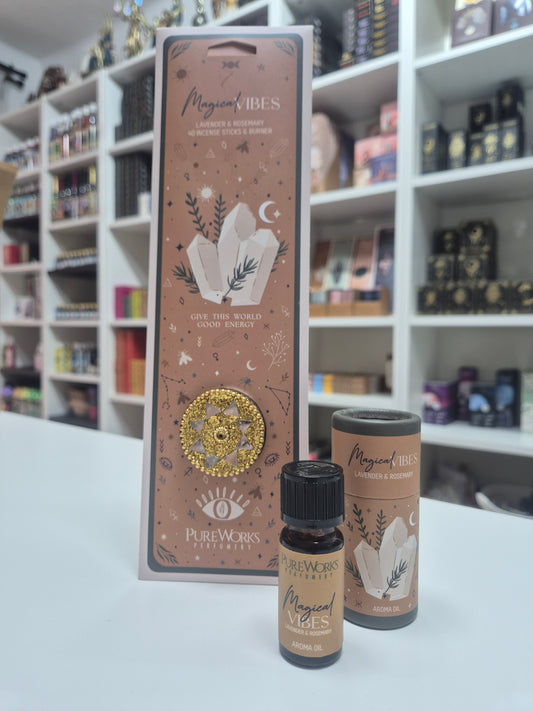 Pack Magical Vibes-Incienso + Aceite Pureworks/ Limpieza energética y relajación